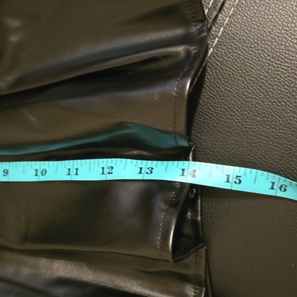NWOT Faux Leather Pleated Skirt - Picture 3 of 6